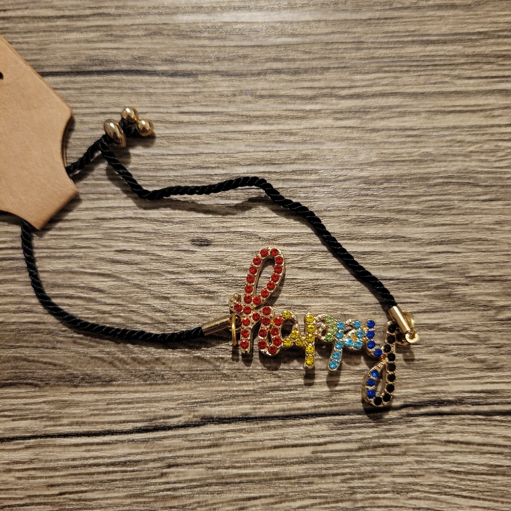 Colorful 'Happy' Bracelet